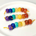 Natural Agate Tibetan Multi-Treasure Rainbow Meteorite Planet Bodhi Bracelet DIY Spacer Beads