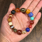 Buddha3bodhi Tibetan Natural Agate Multicolored Bead Bracelet