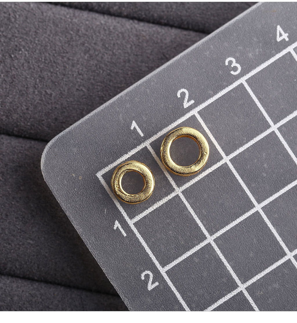 S925 Silver Paper Pattern Spacer Bead Spacer Silver-plated DIY Large Hole Bracelet Swastika Bracelet Jewelry Accessories