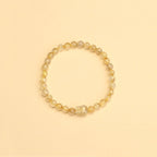 Natural Rutilated Quartz Handmade Beaded Pixiu Feng Shui Bracelet