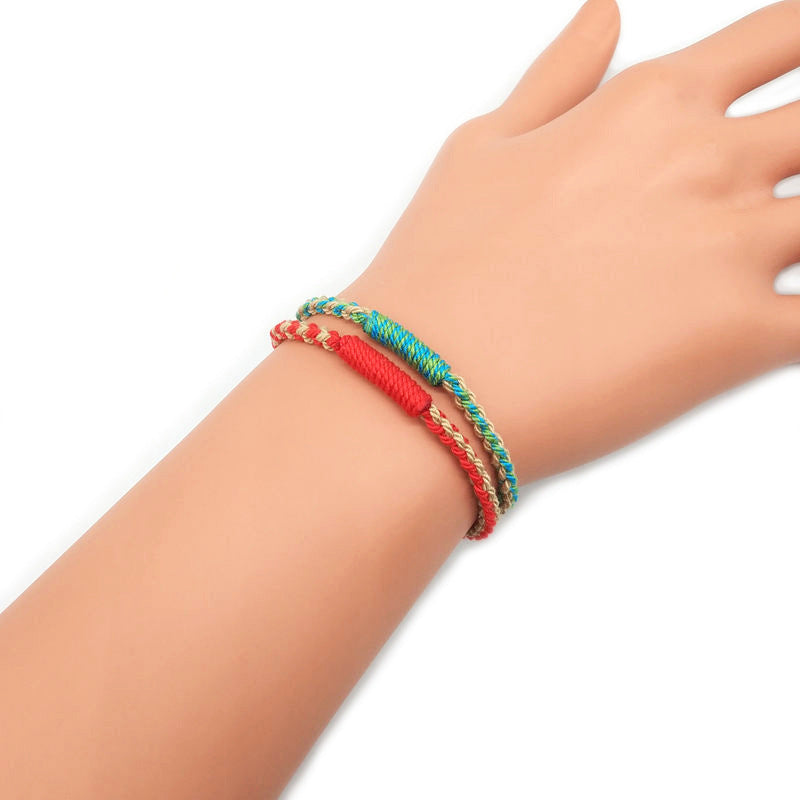 Lucky Red String Bracelet for Your Zodiac Year – Braided Multicolor Thread Bracelet
