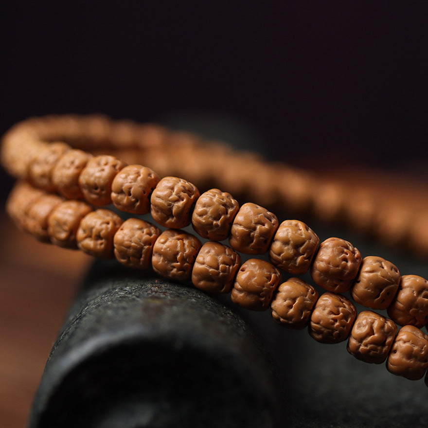 Premium Tibetan Buddha Hand Rudraksha Bodhi 108 Mala – Unisex Bracelet