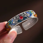 Buddha3bodhi Pure Silver Enamel Zodiac Dragon Bangle