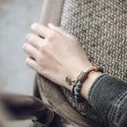 Double-Layer Bodhi Beads& Brass Bracelet Calming Stress-Relief Stack for Women