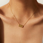 1111 Angel Number Sterling Silver Necklace 18K Clavicle Chain Necklace for Women