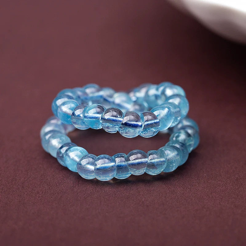Tibetan Angled Cut Natural White Crystal, Pearl, Moonstone & Aquamarine Bracelet