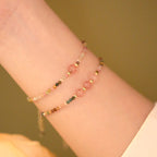 Natural Tourmaline Bracelet Women's Fine Single Ring Bracelet
