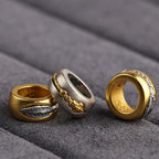 S925 Silver Vajra Pestle Running Ring Bead Spacer Silver-plated DIY Jewelry Accessories