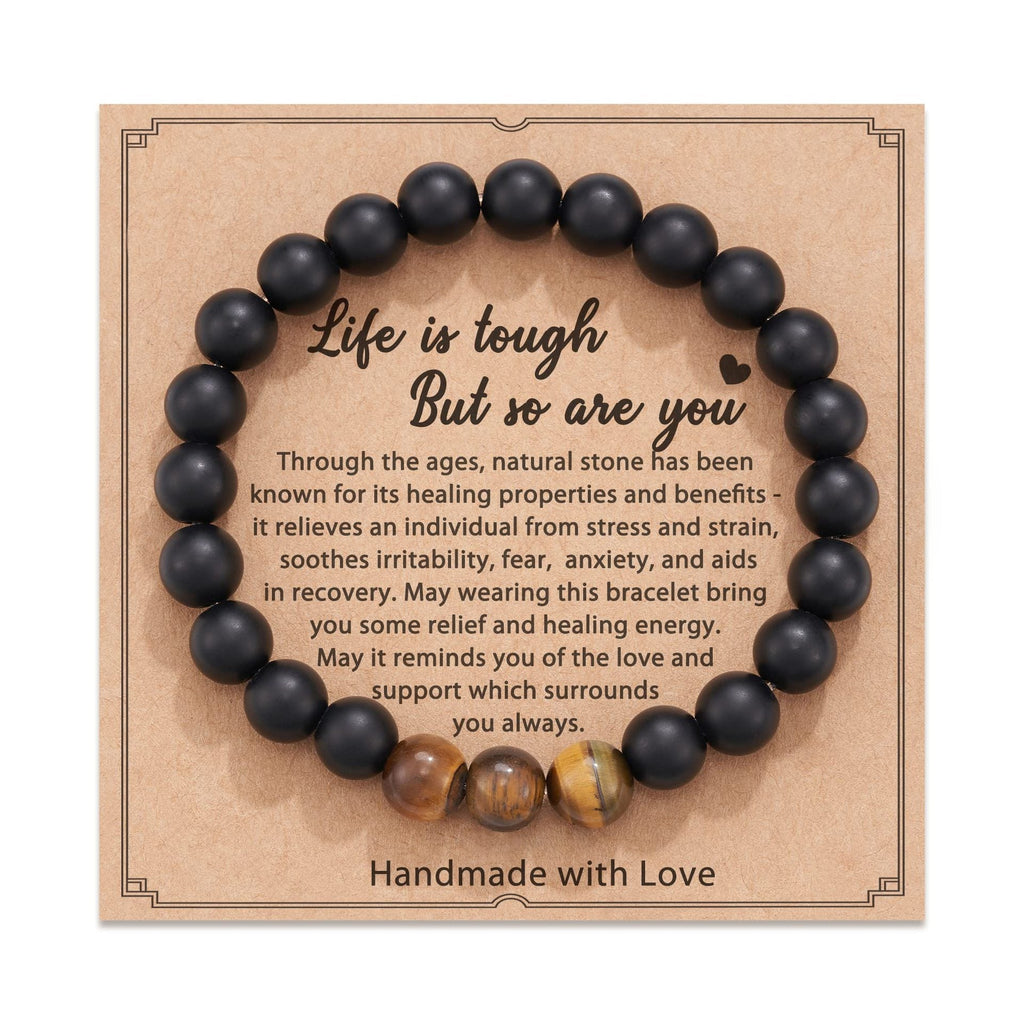 Flame Stone Energy Bracelet Single Circle Round Bead Bracelet