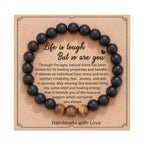 Flame Stone Energy Bracelet Single Circle Round Bead Bracelet