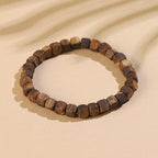 Natural Hainan Agarwood Cube Bead Bracelet – Health & Protection