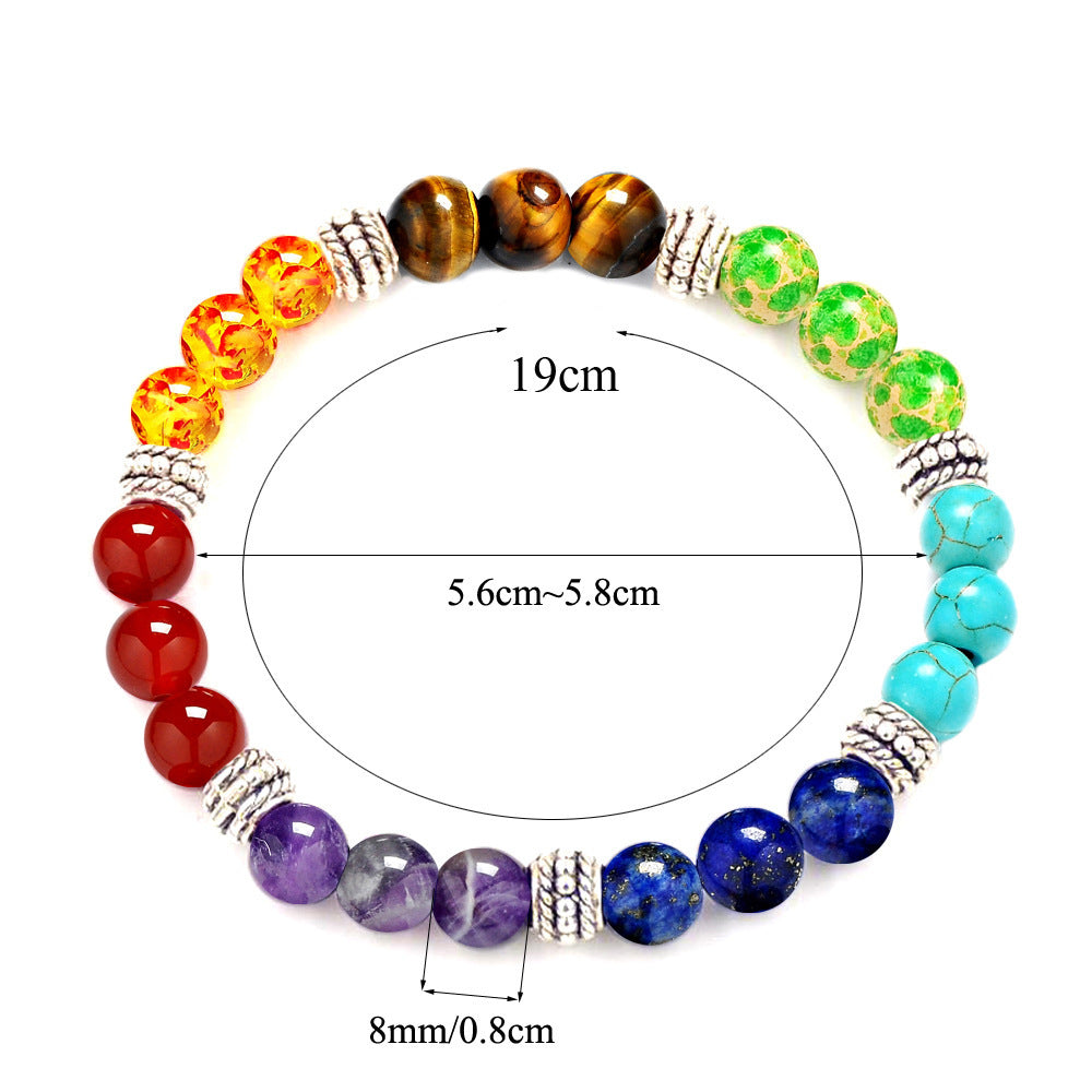 7 Chakra Stones Bracelet Yoga Energy Bracelet Chakra Healing Bracelet for Meditation