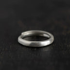 Buddha3bodhi Minimalist Vintage Pure Silver Matte Couple Rings - Adjustable