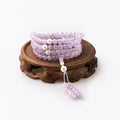 Buddha3bodhi 7mm Lavender Amethyst 108 Bead Mala with Freshwater Pearls
