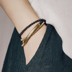 Tibetan Agate & Brass Multi-Layer Bracelet · Couple Jewelry for Grounding & Passion · 4 Colors Available
