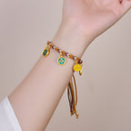 Ethnic Braided Tibetan Five Wealth Gods Blessing Bracelet