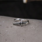 925 Sterling Silver Samurai Sword Ring for Men