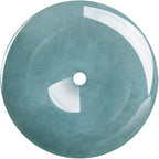 Natural Blue Water Jadeite Peace Amulet Pendant – A-Grade Jade, Spiritual Protection Talisman