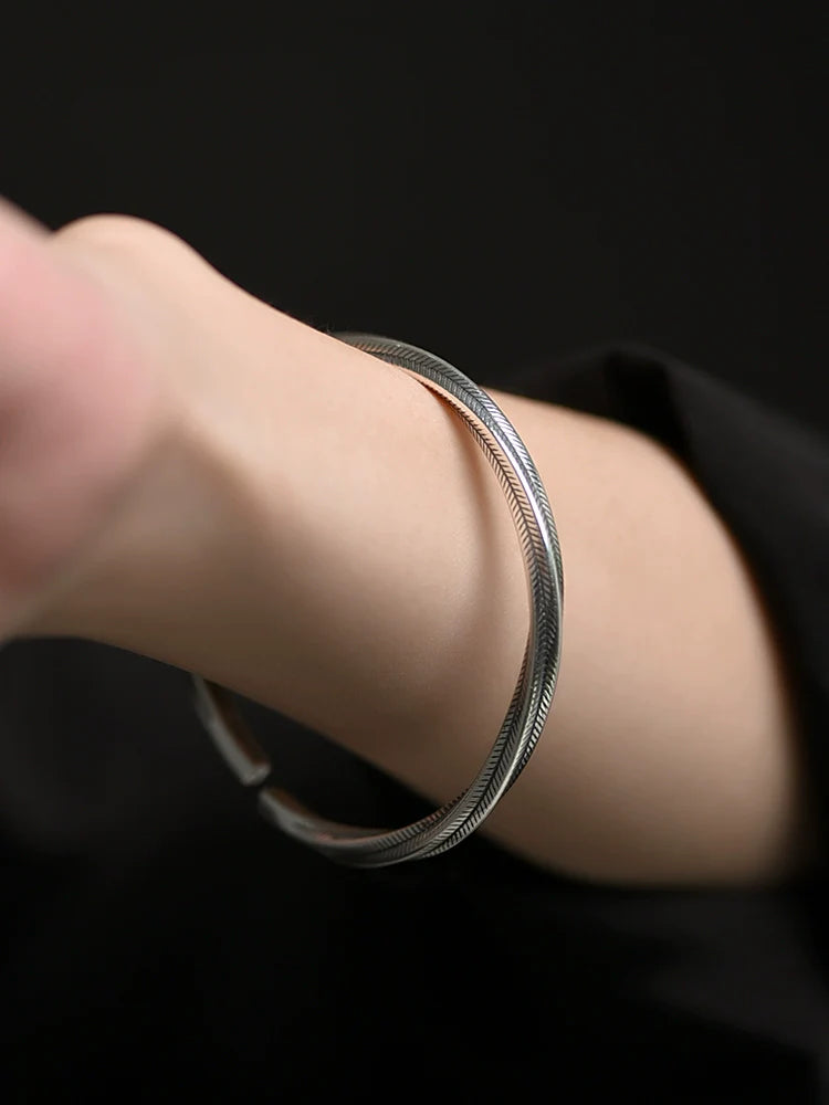 Buddha3bodhi Pure Silver Mobius Loop Bracelet