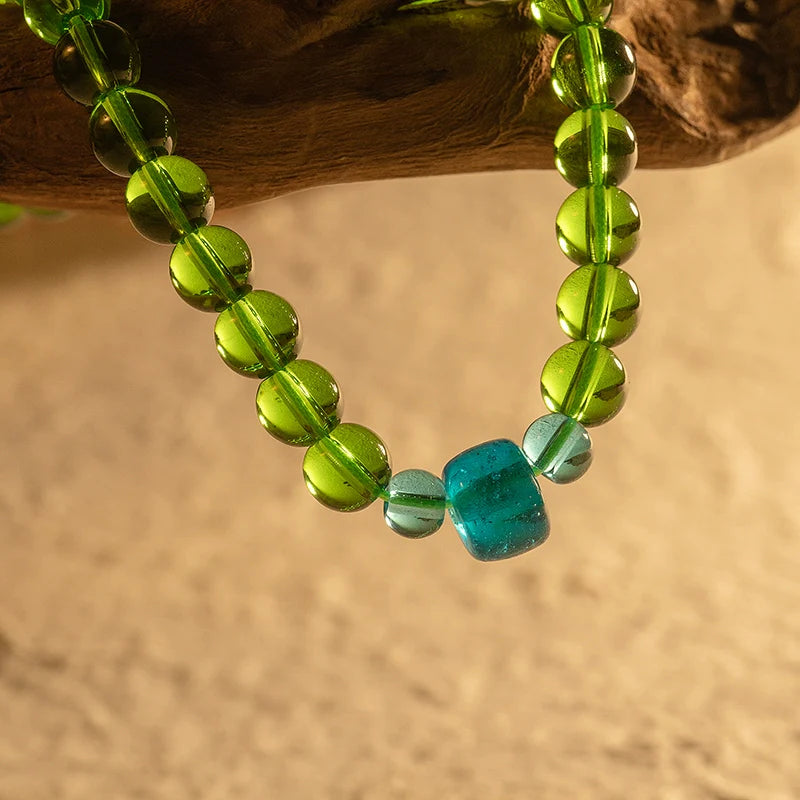 Buddha3bodhi 8mm Natural Green Agate 108 Bead Mala High Quality Bracelet Prayer Beads