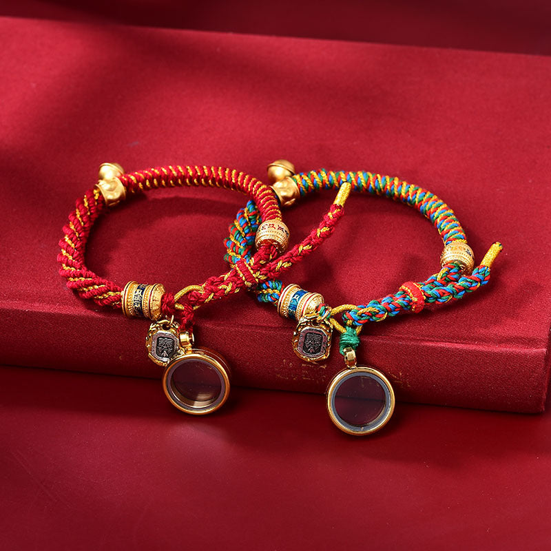 Tibetan Handmade Braided Cotton Bracelet for Good Fortune