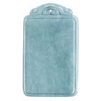 Natural Ice Blue Jadeite “Peace & Safety” Pendant – Genuine A-Grade Blue Water Jade, Feng Shui Talisman