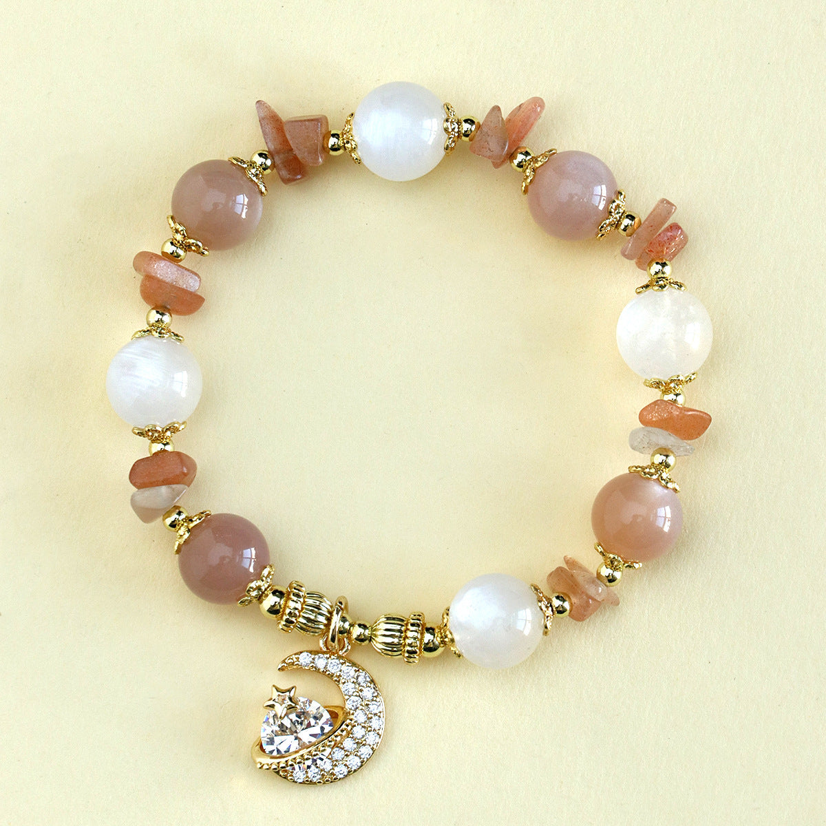 DIY Aquamarine Blue Crystal White Crystal Bracelet Snowflake Starry Sky Bracelet for Women