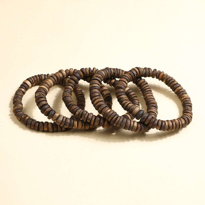 Natural Hainan Agarwood Tablets Bead Bracelet