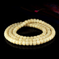 Tibetan-style Deer Bone Bracelet 108 Beads Mala for Meditation and Peace