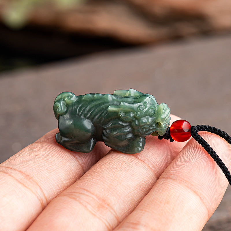 Natural Hetian Jade Wealth Pi Xiu Pendant – Prosperity and Protection