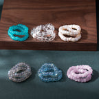 Tibetan Angled Cut Natural White Crystal, Pearl, Moonstone & Aquamarine Bracelet