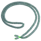 Natural Grade A Light Blue Jadeite 108 Abacus Bead Mala