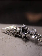 S925 Sterling Silver Body Protector Vajra Pestle Pendant