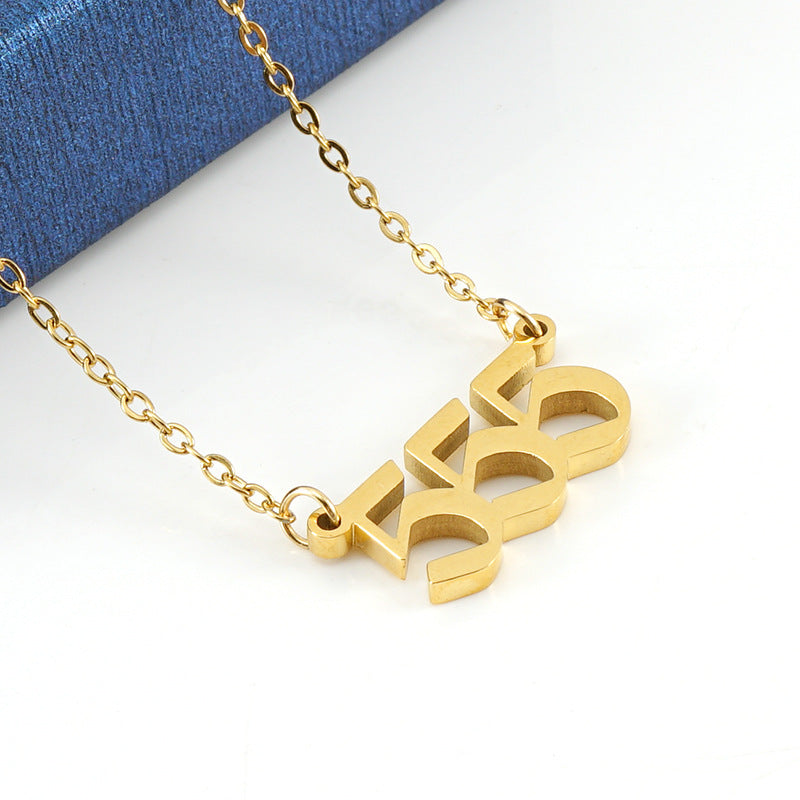 Angel Number Necklace 111–999 | Lucky Manifestation Pendant for Protection, Love & New Beginnings