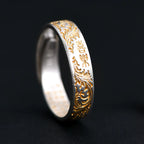 Pure Silver Ring The Heart Sutra Ring 925 Sterling Silver Couple Ring