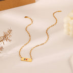 S925 Silver Angel Number 444 Color Dripping Oil Square Necklace for Women