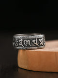 Adjustable 925 Silver Six-Syllable Mantra Ring