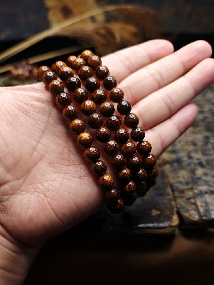 Buddha3bodhi 108 Beads of Myanmar Rosewood 108 Rosary Beads Mala Beads