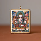 Tibetan Thangka  Amulet Talisman Pendant Necklace (35mm*45mm)