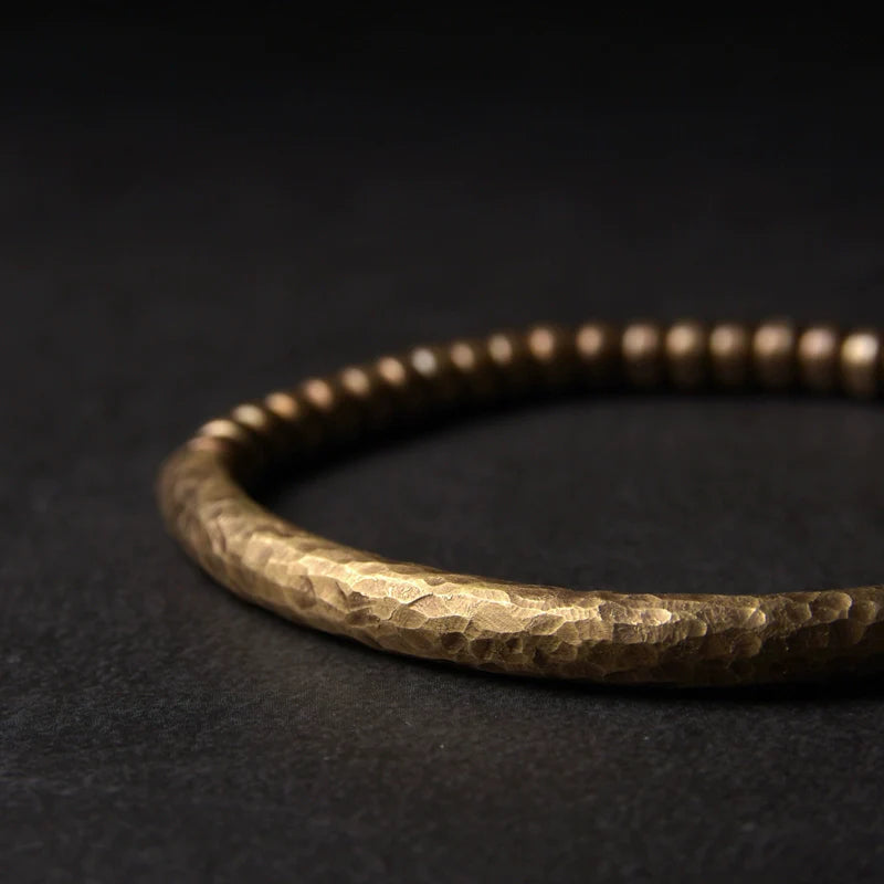 Tibetan Handmade Brass Protection Bracelet for Men and Women