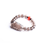Natural Iced Obsidian Pixiu Wealth and Protection Bracelet