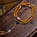 Natural Star and Moon Bodhi 108 Beads Mala Necklace – Stress Relief Design with Agate Dzi Bead Accessories
