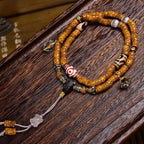 Natural Star and Moon Bodhi 108 Beads Mala Necklace – Stress Relief Design with Agate Dzi Bead Accessories