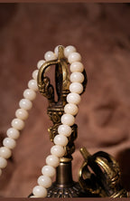 Buddha3bodhi 7.5mm*10mm White Jade Bodhi 108 Bead Mala Necklace