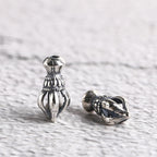 S925 Silver, Elephant Trunk God Vajra Pestle Pendant Disciple Bead Silver Pestle, Ending Bead Bracelet DIY Accessories
