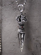 S925 Sterling Silver Body Protector Vajra Pestle Pendant