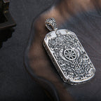 925 Sterling Silver Yellow Jambhala Tibetan Pendant