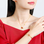 Year of the Horse Red Agate Bracelet with 925 Sterling Silver – New Year Good Luck Charm