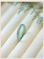 Natural A-Grade Icy Blue Jadeite Ring | Buddha3bodhi Spiritual Couple Rings