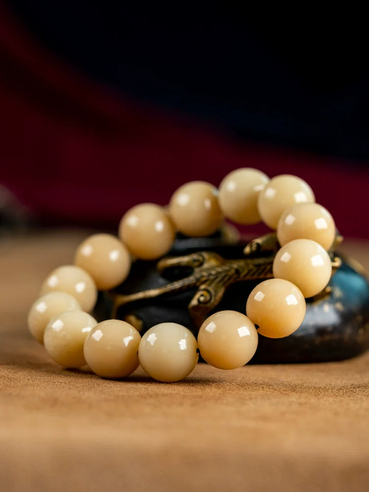 Buddha3bodhi Natural Old Camel Bone Buddha Bead Bracelet 15-16mm